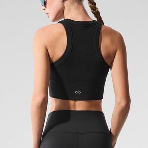 Alo seamless delight tank bra - black